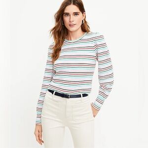 XXS Petite 100% cotton loft colorful striped shirt